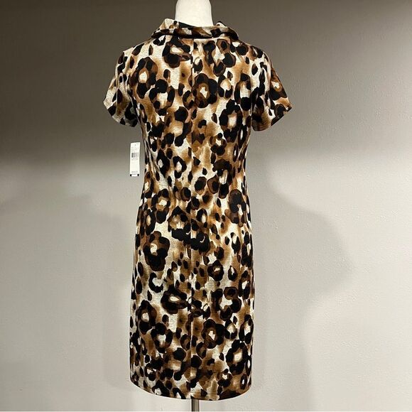 Leopard print cap sleeve dress - Picture 8 of 15